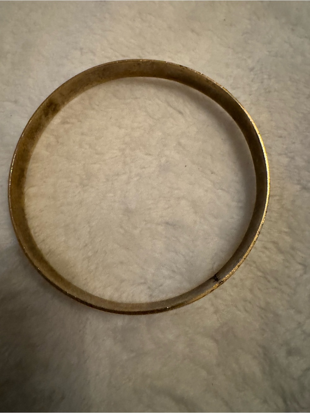 Vintage white & gold Gold Tone Slim Bangle Bracelet - Women's Accessory